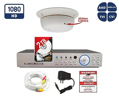 8 Channel H.265 DVR W/ HD Hidden Smoke Detector Camera CCTV Surveillance System • $209.97