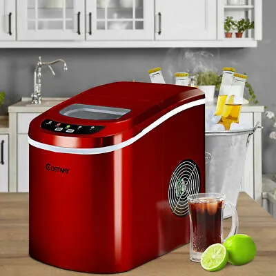 Portable Compact Electric Ice Maker Machine Mini Cube 26lbs/Day Red New • $109.99
