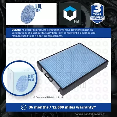 Pollen / Cabin Filter Fits KIA MAGENTIS 2.0 2.5 2.7 2.0D 01 To 10 Blue Print New • £10.23