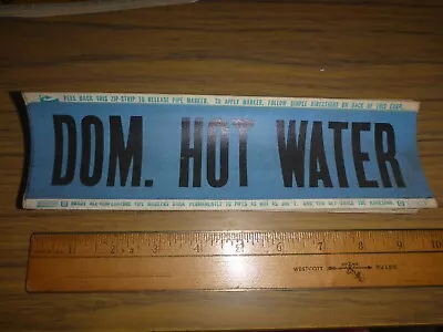 W.H BRADY Milwaukee Tool Shop Industrial Sticker Label Decal Large DOM HOT WATER • $4.22