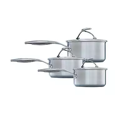 Circulon SteelShield Nonstick Stainless Steel S-Series 3 Piece Saucepan Set • $199.95