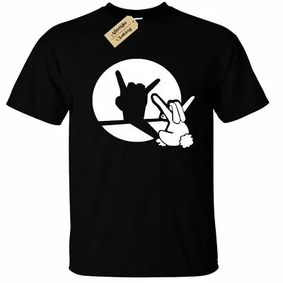 £12.55 • Buy Rock Shadow Puppet T-Shirt Mens Funny Metal Bunny Rocker
