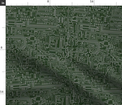 $13.60 • Buy Computer Science Stem Tech Technology Motherboard Spoonflower Fabric By The Yard