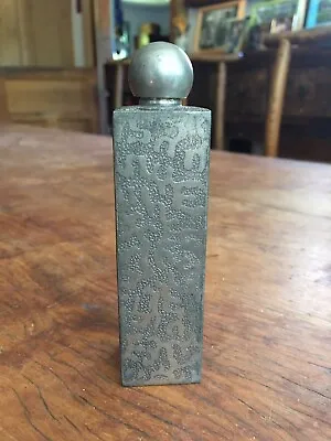 Beautiful Vintage Pewter Perfume Bottle Or Flask Sheffield England FREE SHIPPING • $39