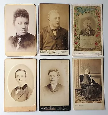 Victorian & Edwardian Carte De Viste Photographs - Set Of 6 - Lovely Photo's • £9.95