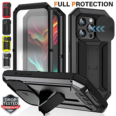 Aluminum Stand Full Case Shockproof Heavy Duty For Apple IPhone 15 Pro Max 14 13 • $24.23