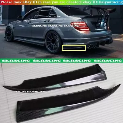 Carbon Fiber Rear Bumper Side Splitter For Mercedes Benz W204 C63AMG Sedan 08-11 • $190