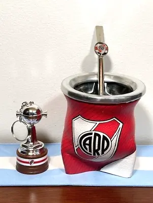 Mate Cup Yerba Argentino - River Plate  + Copa Libertadores Keychain + Starw • $26.99