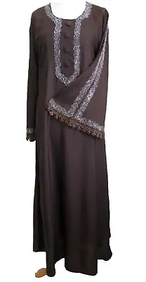 Lace Rhinestone Abaya Kaftan Hijab Burqa Umrah Eid  Weddings Modest Dress  • £25