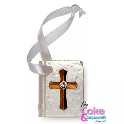 £5.23 • Buy Bible Book Gold Cake Topper Communion Celebration Decoration
