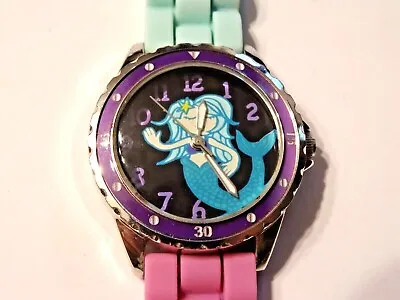 $7.99 • Buy Disney Little Mermaid ~ Accutime Analog Watch With Silicone Band