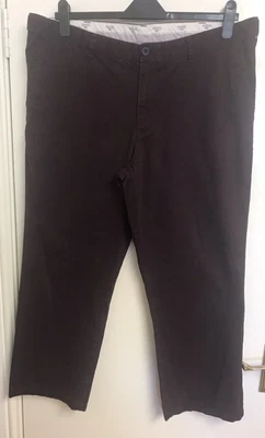 £5.50 • Buy Atlantic Bay Men’s 40S Burgundy Chino  Trousers Pants Waist 40” Inside Leg 29”