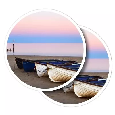 £2.99 • Buy 2x Vinyl Stickers Sunset Beach Bournemouth Boats #52184