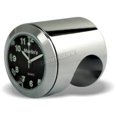 Marlin's Black Face 7/8 In.-1 In. Talon Handlebar Mount Clock - 180102 • $52.95