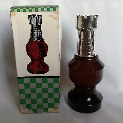 VINTAGE AVON CHESS PIECE AFTERSHAVE - THE ROOK - FULL BOTTLE IN ORIGINAL BOX 70s • $27.50