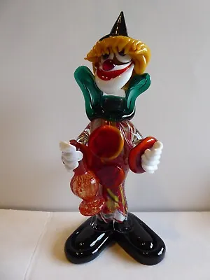 Vintage Murano Art Glass Clown Figurine Sculpture Franco Toffolo • £28