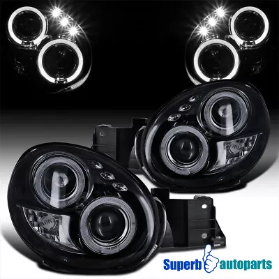 Fits 2002-2003 Impreza WRX RS Dual Halo Projector Headlights Glossy Black • $205.98