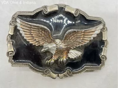 Vintage 1983 The Great American Buckle Co. Enamel Eagle Belt Buckle No. QD-1243 • $5.99