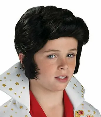 ELVIS PRESLEY CHILD COSTUME WIG Black Pompadour Kids King Rock 50s LICENSED NEW • $21.95