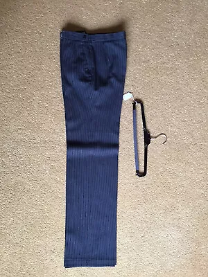 Masonic Mens Stripe Trousers. 30“ Waist. 32”inside Leg. Black And Grey Stripe. • £20