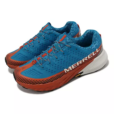 Merrell Agility Peak 5 Blue Orange White Men Outdoors Hiking Trail Shoes J067755 • $137.30