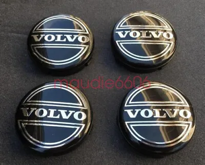 New 4pc Set Of 4 Volvo Black Center Wheel Hub Caps Cover Logo Rims 3546923 • $18.99