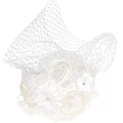  Mesh Lace Headband Abs Woman Wedding Birdcage Veil Tea Party Headwear • £8.79
