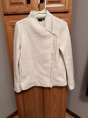 Vero Moda Women’s White Sweater Jacket Moto Full Zip Size Medium EUC • $30