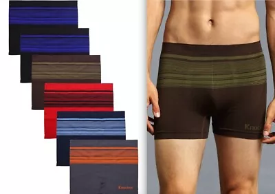 3 Mens Microfiber Seamless Boxer Briefs Compression Lots One Size #MS31 • $13.95