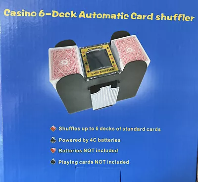 6-Deck Automatic Battery Operated Playing Card Shuffler Casino Casino BlackJack • $18.99