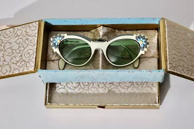 SCHIAPARELLI Vintage 50's Lunette Sunglasses With Case And Box RARE • $12400