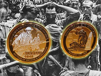 Bataan Death March Challenge Coin - 2  Polished Brass • $14.99