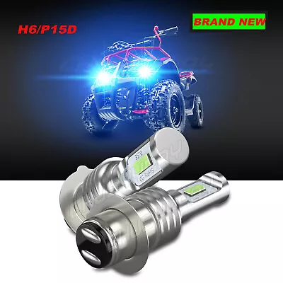 2x H6 100W Motorcycle 12V-30v BLue LED Head Lights Bulbs Lamps 8000K For Yamaha • $14.53