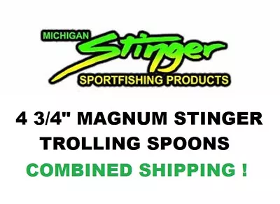 Michigan Magnum Stinger 4.75  Trolling Spoons Fishing Baits Choose Colors • $10.04