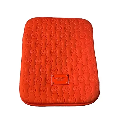 MICHAEL KORS MK Padded Tablet IPad Sleeve Cover Orange Neoprene 8  X 10  GS 1201 • $18.95