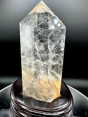 RARE Rabbit Hair Quartz With Stand Tower Rutile Crystal Gemstone Point HQ 2597 • £134.95