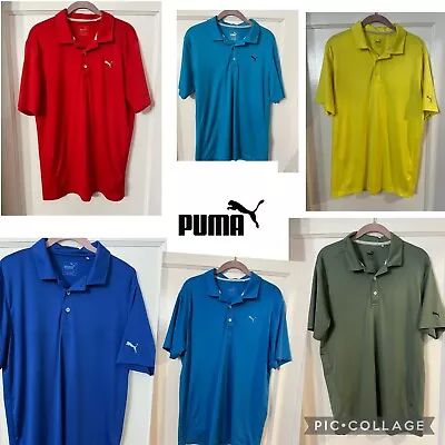 Lot Of 6 Puma Men’s Golf Polo Shirts Size Medium Blue Green Red Dry Cell • $49.99