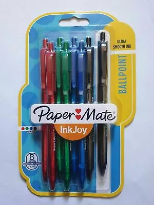 £3.48 • Buy PaperMate Inkjoy Ballpoint Ultra Smooth Ink | 8 Pen Pack | 1960684 | Free Post