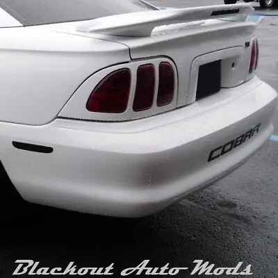 1996-98 Ford Mustang Blackout Tail Light Precut Tint Cover Smoked Vinyl Overlay • $15.99