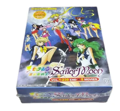 Sailor Moon Complete Series Collection Box Set Anime DVD (1-239 EPISODES + 5 MOV • $61.99