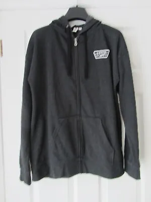 VANS Ladies Grey Zip Up Hoodie - Size M Medium • £8.50