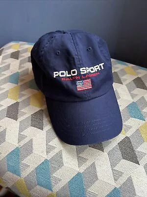 Ralph Lauren Polo Sport Navy Blue Green  Baseball Cap/Hat With Strapback • £27