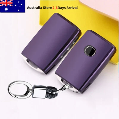 $32.39 • Buy TPU Silicone Smart Key Cover Case Fob Shell For Mazda 3 Alexa CX4 CX5 CX8 Purple