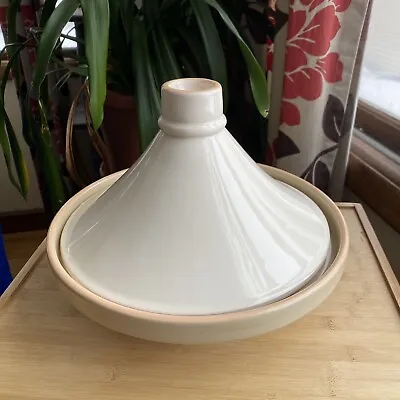 $45 • Buy TAG Moroccan Terracotta TAGINE Ivory Glazed Pottery Made In Portugal