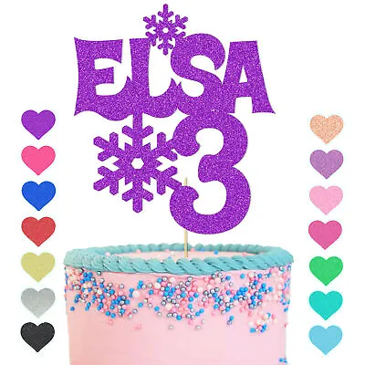 £3.69 • Buy  Snowflakes Cake Topper Personalised Frozen Themed Girls Kids Cake Decoration