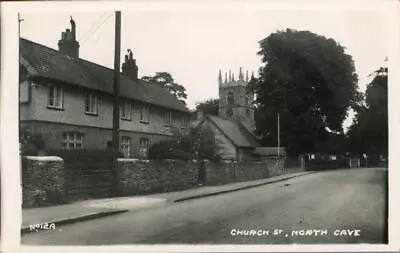 Real Photo Postcard Of Church Street North Cave (near Howden) East Yorkshire • £10