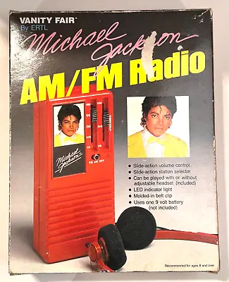 Michael Jackson Vanity Fair Ertl AM/FM Radio Headphones 1984 MJJ Open Box • $152