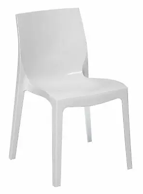 Smooth As Ice Indoor Outdoor Patio Dining Chairs Stackable Italian Made 2 Chairs • $199.99