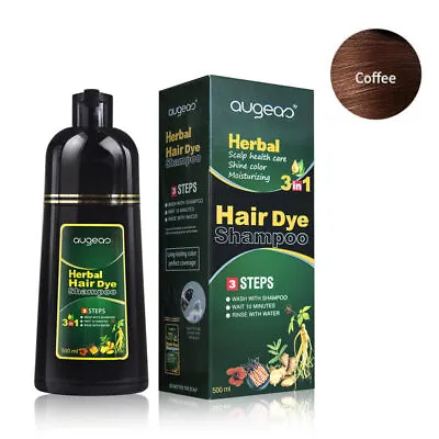 500ml Permanent Black Coffee Hair Dye Shampoo Fast Hair Dye Shampoo 3 In One USA • $18.48