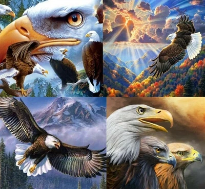 $17.95 • Buy 5D Diamond Painting Kits Full Round Drill Eagles Home Decor Craft Art